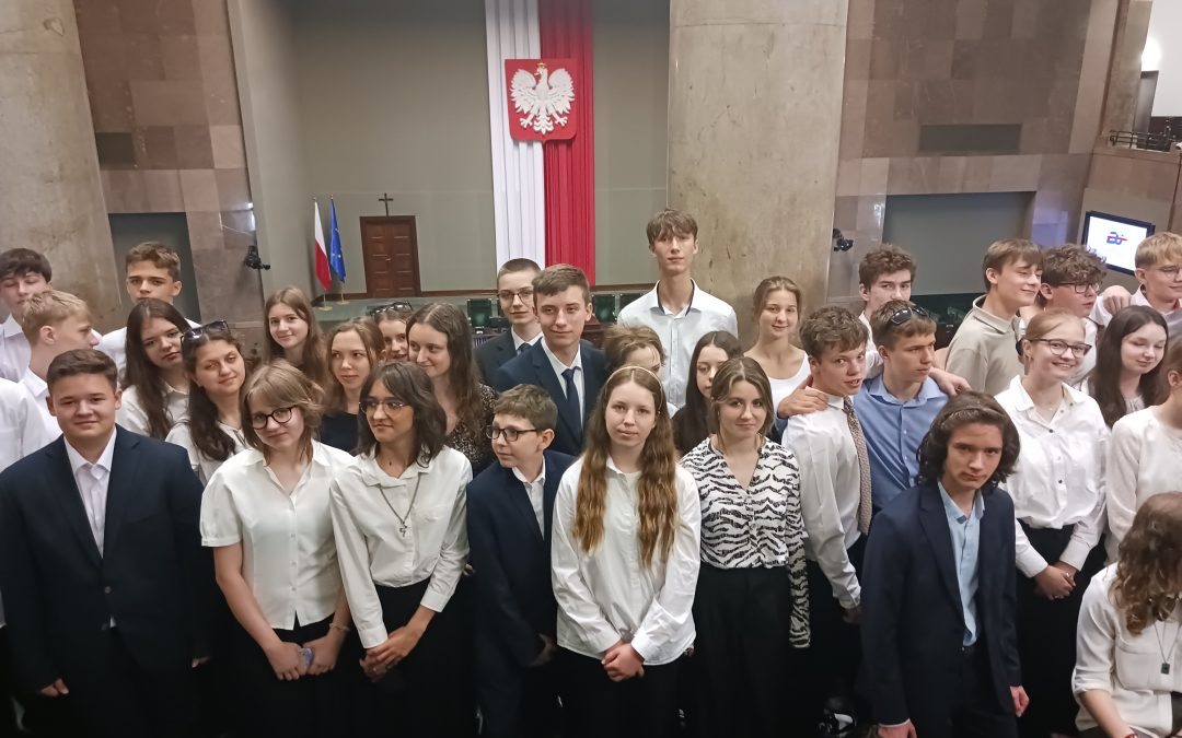 Klasa 1C w Sądzie Rejonowym oraz na wykładach w Akademii Ignatianum