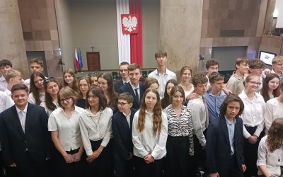 Klasa 1C w Sądzie Rejonowym oraz na wykładach w Akademii Ignatianum